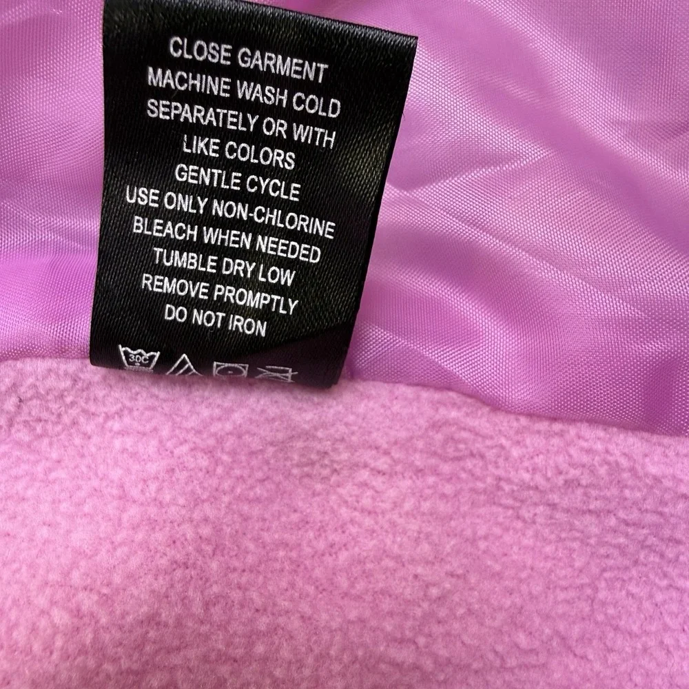 Swiss Alps Girls Puffer Multi Pink Jacket Size 14 - L Hooded Full Zip‎ Pockets